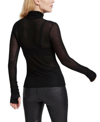  Eloise Sheer Turtleneck Top