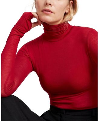  Eloise Sheer Turtleneck Top