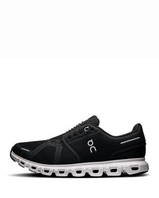 Men's Cloud 6 Lace Up Sneakers in Black/White