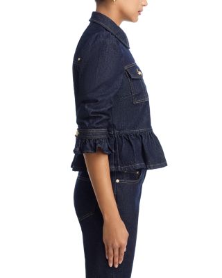 Delanie Denim Jacket & Stevie High Rise Crop Jeans in Indigo Noir