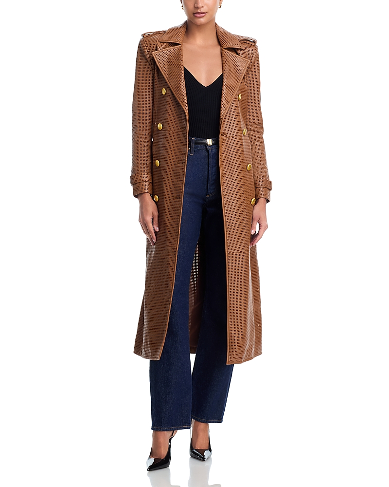 L'Agence Baylee Leather Trench Coat