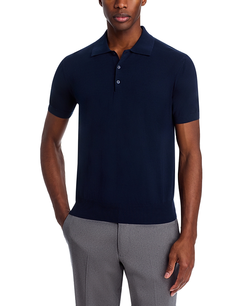 Canali Egyptian Cotton Knit Polo Shirt