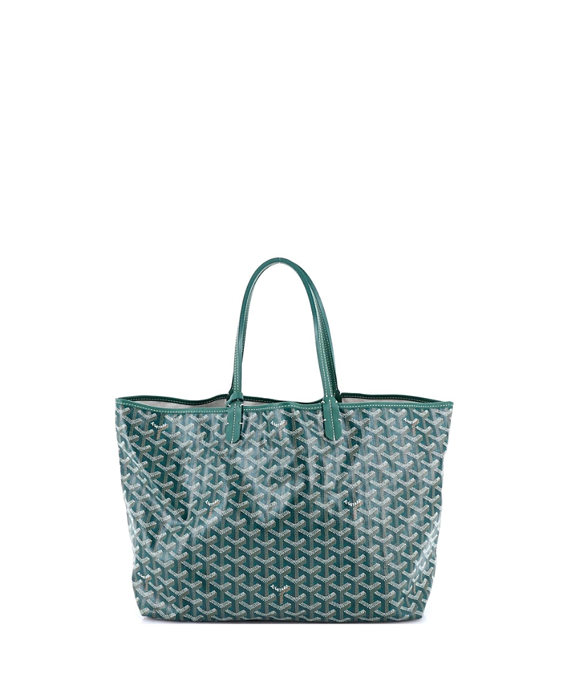Pre-owned Pre-owned Goyard Goyard Pm Saint Louis Tote Coated Canvas In Green