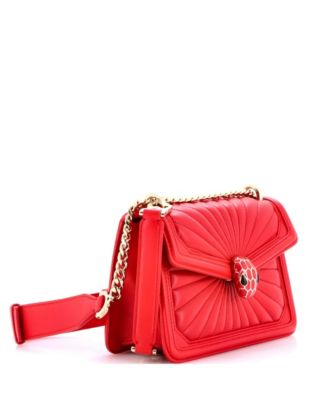  Mini Serpenti Diamond Blast Shoulder Bag Quilted Leather