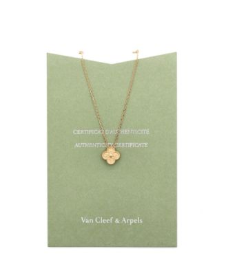  Vintage Alhambra Pendant Necklace 18K Gold, 14.5 - 16.25"