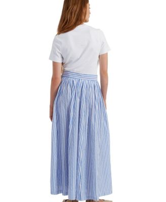 Women's Cotton Oxfort Stripe Skirt