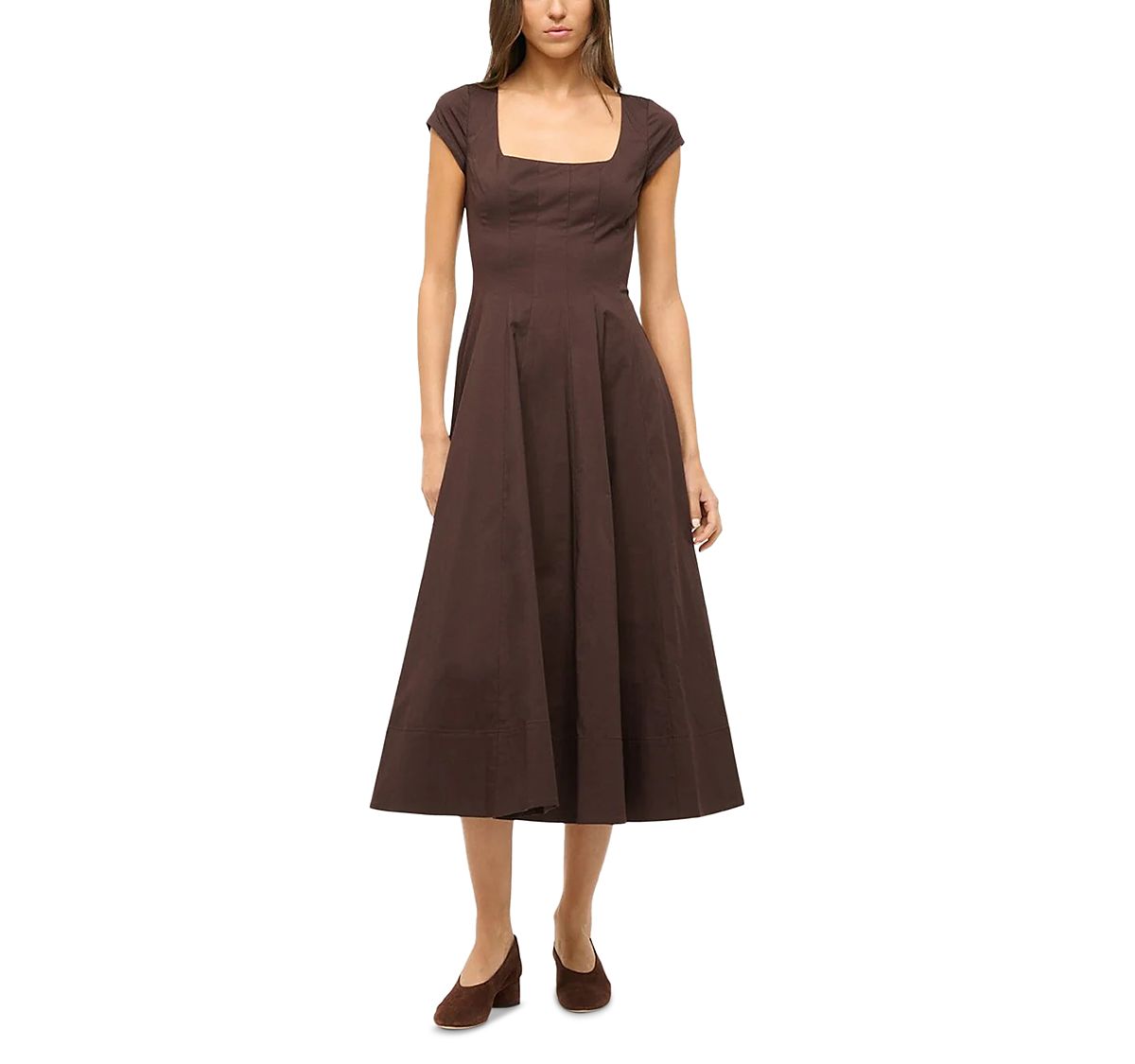 Staud Short Sleeve Wells Dress