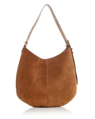 Naomie Suede Hobo Shoulder Bag