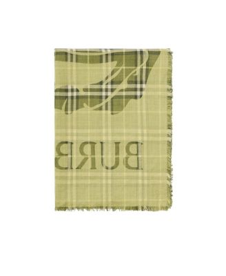  Wide EKD Check Wool Silk Scarf
