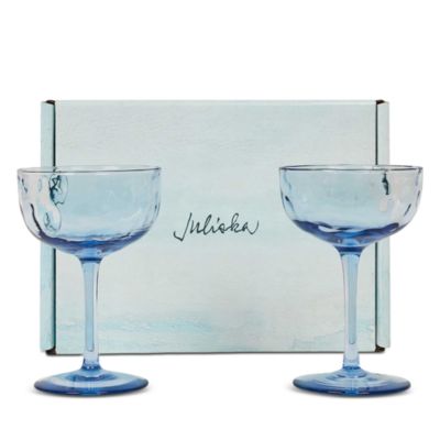 Cocktail Coupe Glasses - Chambray, Set of 2