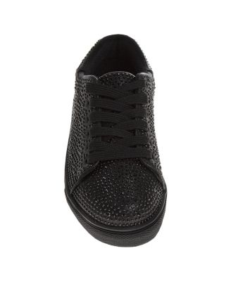 Badgley Mishka Girls' Glitzy Sparkly Rhinestones Sneakers - Toddler, Little Kid, Big Kid