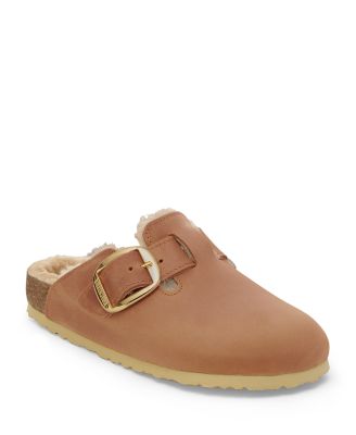Women's Boston Big Buckle Shearling Clogs