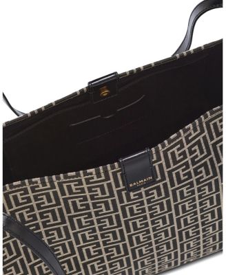  Medium Release Shopper Bag in Monogram Jacquard and Calfskin Leather