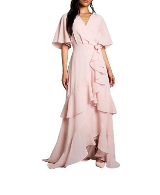 Angel Sleeve Bridesmaid Maxi Dress