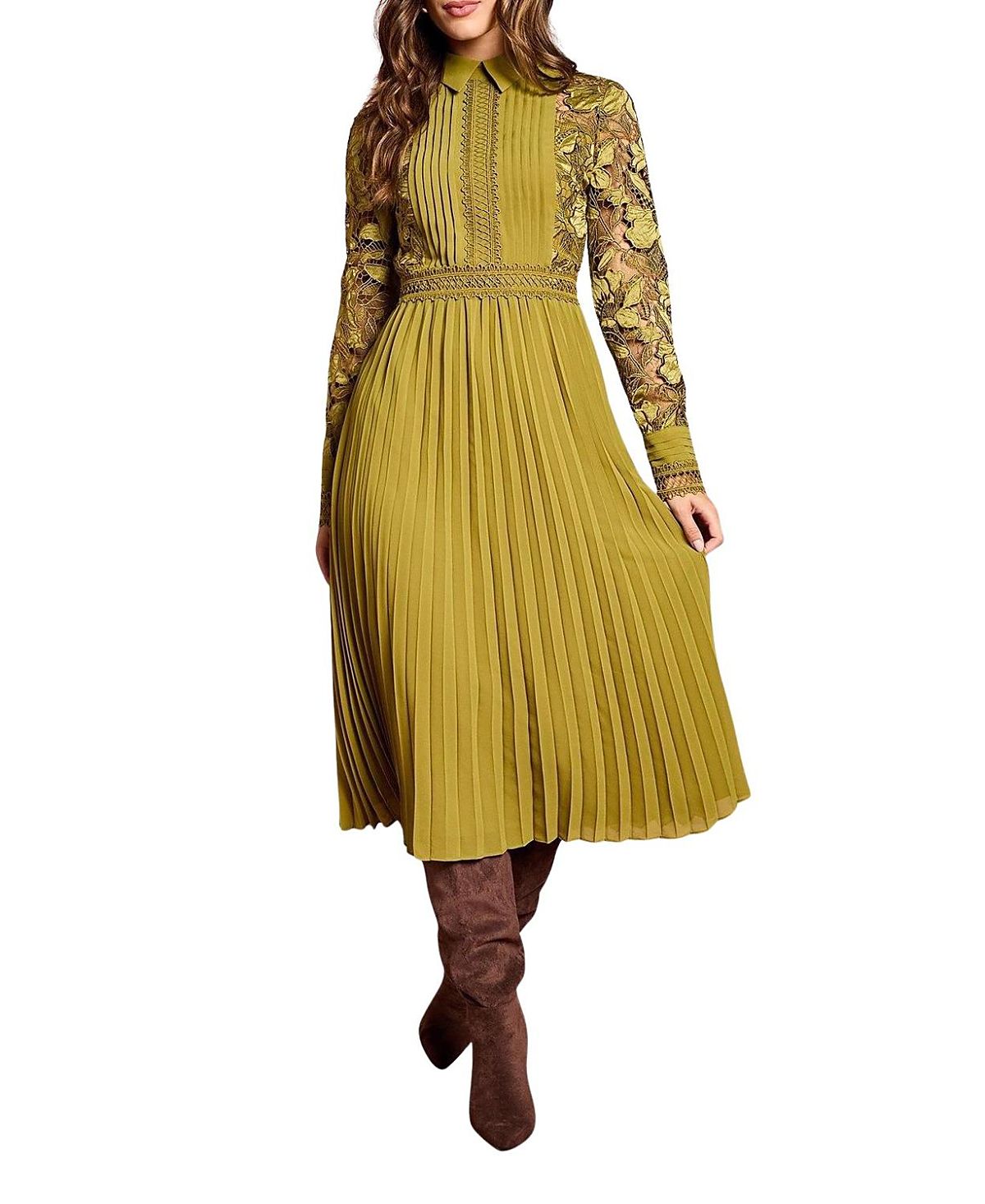 Coast Long Sleeve Midi Shirt Dress