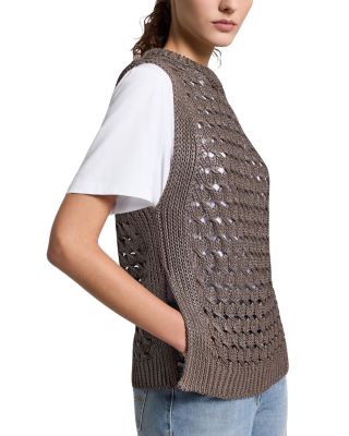 Vest in Cotton Yarn with Foil