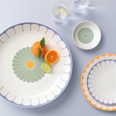 Fleur Couleur Low Serving Bowl