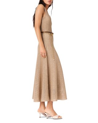 Rhinestone Knit Midi Dress