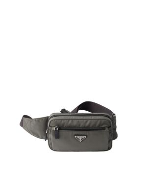 Re-Nylon and Saffiano Leather Belt Bag