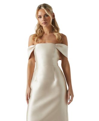 Petite Column Midi Bridesmaid Dress
