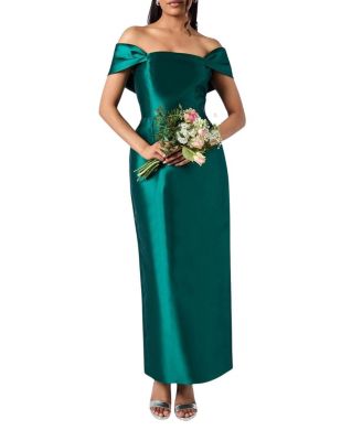 Petite Column Midi Bridesmaid Dress