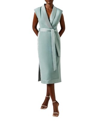 Tux Satin Midi Dress