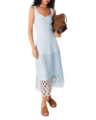 Crochet Rhinestone Midi Dress