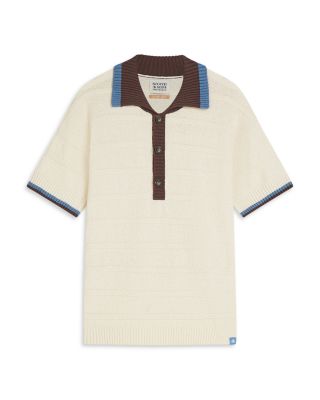 Structured Knitted Loose Fit Polo Shirt