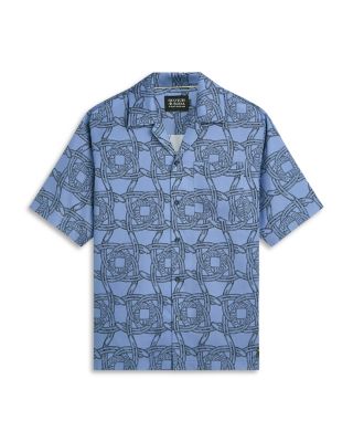 Printed Tencel Relaxed Fit Short Sleeve Shirt