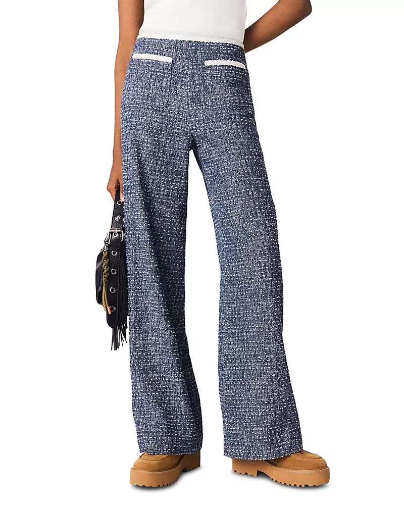 Maje Marled Tweed Pants