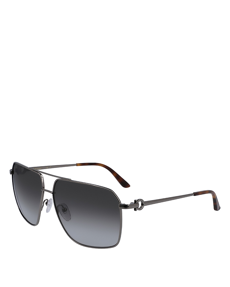 Ferragamo Gancini Navigator Sunglasses, 62mm