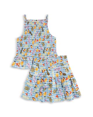 x Lisa Says Gah! Girls' Smocked Top & Tiered Skirt, Big Kid - Exclusive