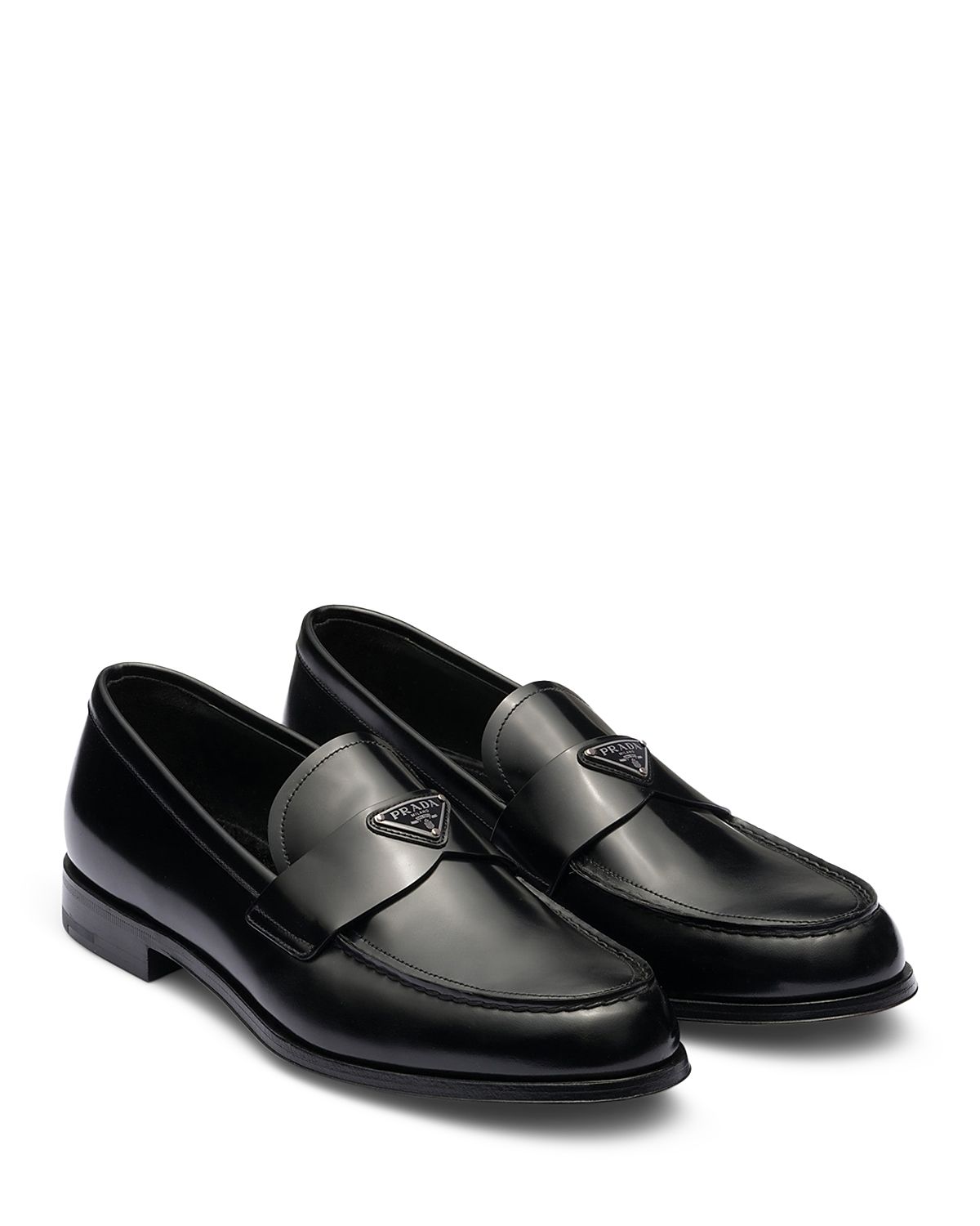 Prada Men's Brushed Leather Loafers