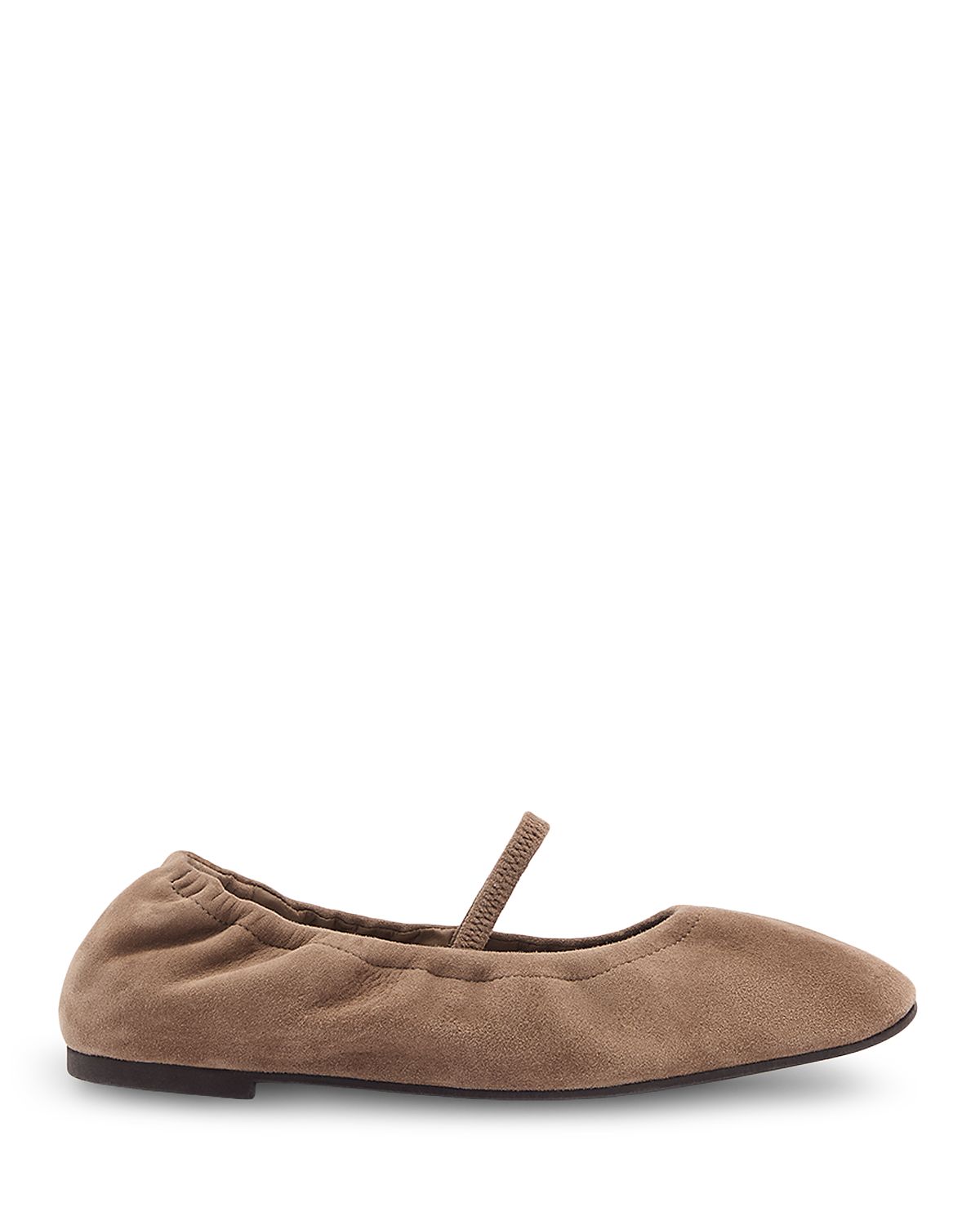 Reformation Women's Buffy Ruched Suede Ballet Flats