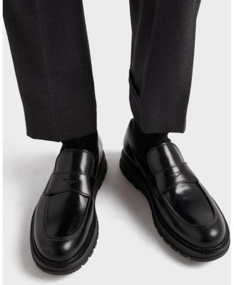  Men's Brushed Leather Loafers