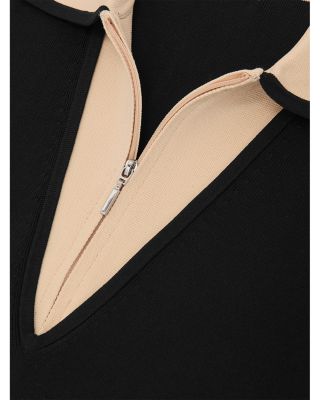 Sophie Contrast Collar Knitted Mini Dress