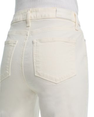 Stevie High Rise Ankle Jeans in Cream Cloud