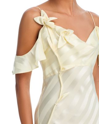 Satin Striped Maxi Dress