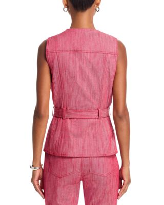 Colored Denim Reenee Belted Vest & Stevie Cropped Jeans 