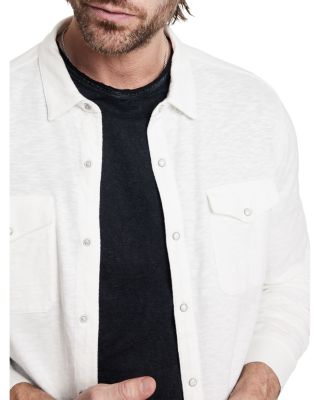 Arvon Cotton Textured Knit Button Down Western Shirt 