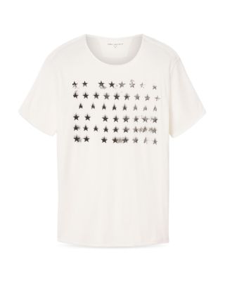 Raw Edge Stars Graphic T-Shirt