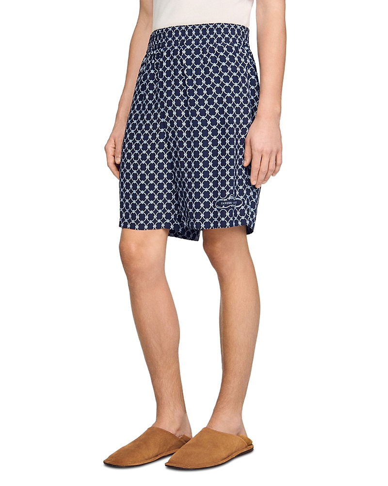 Sandro Link Print Floaty Shorts