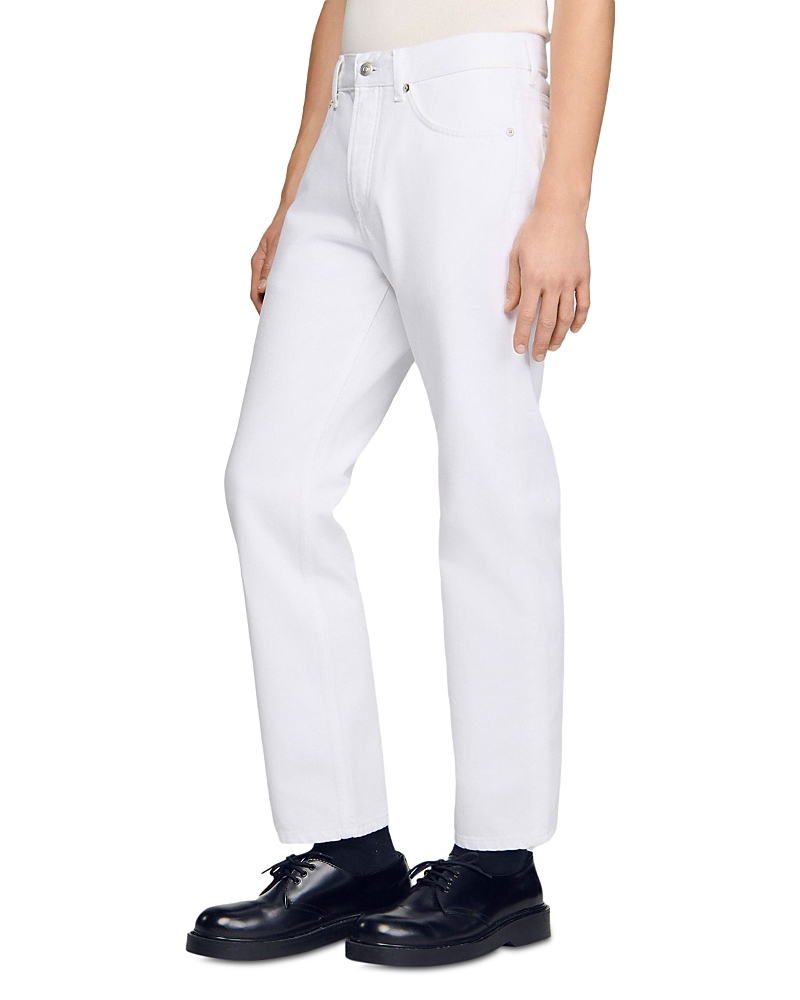 Sandro Regular Raw Jeans in White