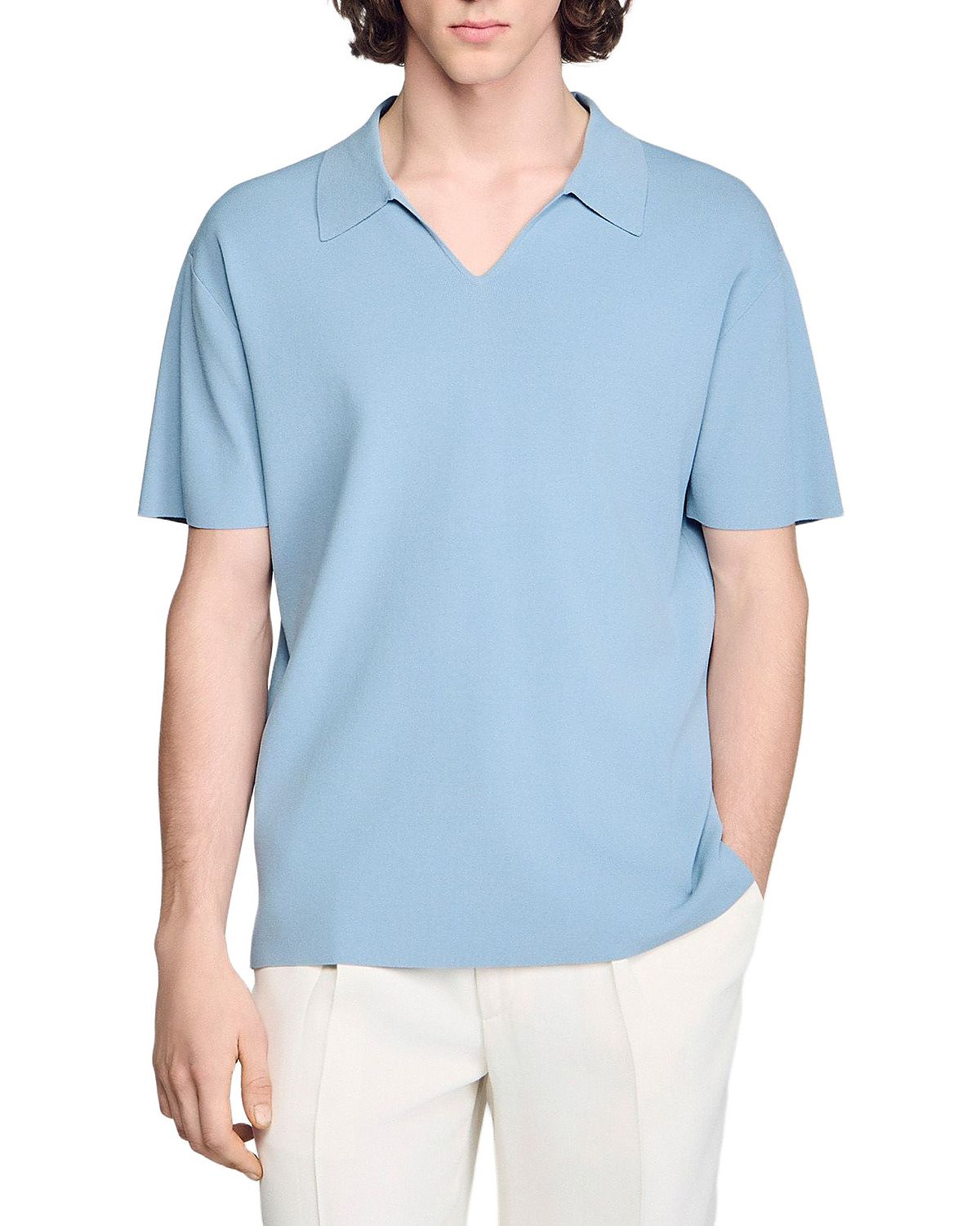 Sandro Stretch Knit Polo Shirt