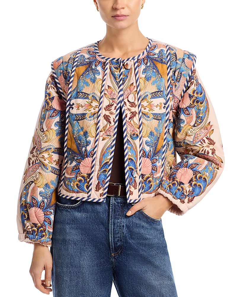 Farm Rio Sea Garden Scarf Soft Jacket