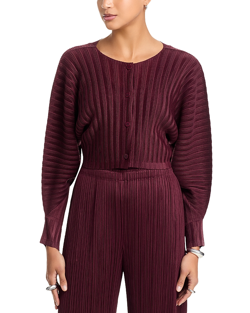 Pleats Please Issey Miyake Rib Pleats January Cardigan