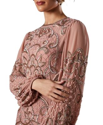 Muse Chiffon Embellished Mini Dress