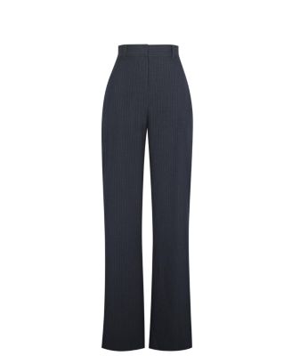  Quinnie Striped High-Waisted Straight Leg Pants