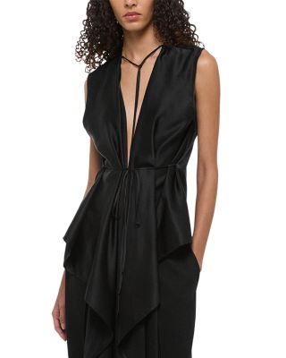 Silk Scarf Drape Top