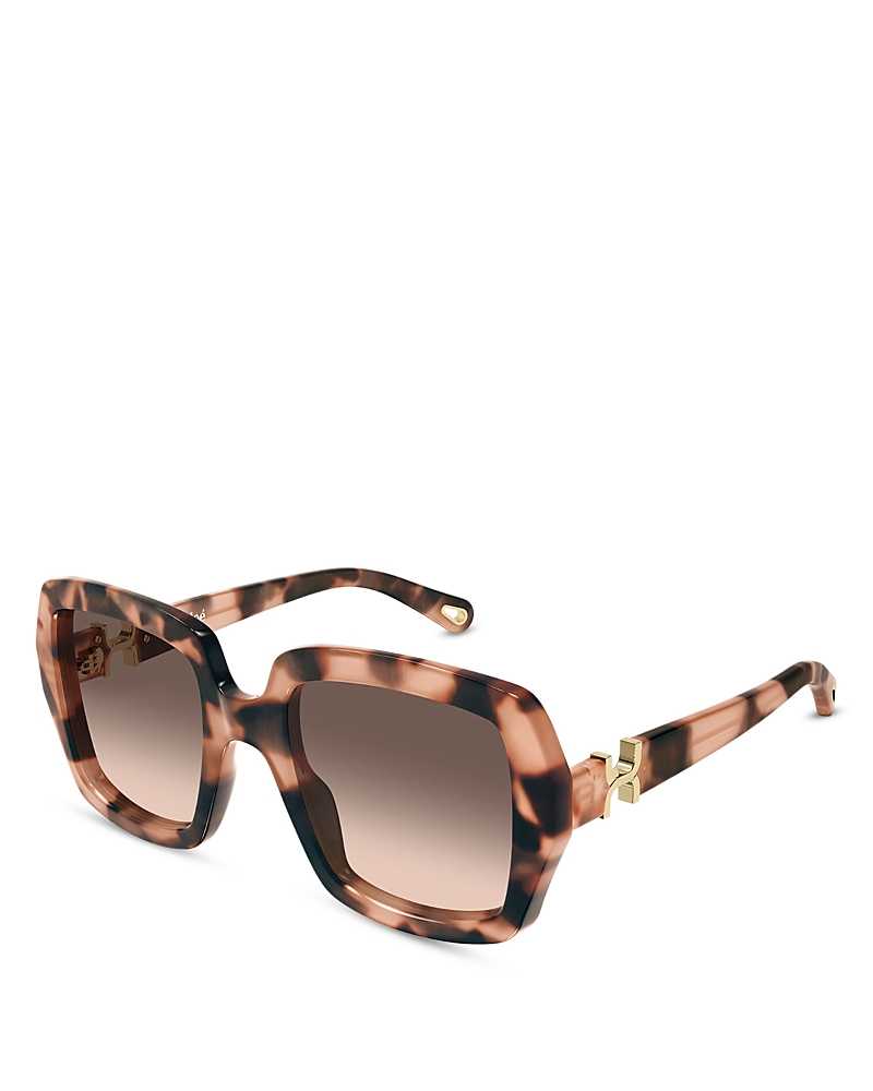 Chloe Rectangular Sunglasses, 52mm